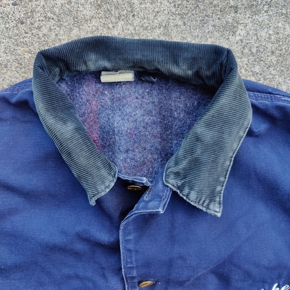 Carhartt Vintage J97 Detroit Jacket Chore Coat Navy Blue Men's Size 5XL - Picture 13 of 14